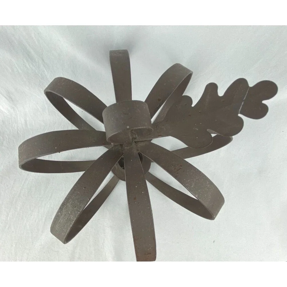 Pumpkin Tea light Candle Holder Metal Wrought Iron Home Decor Indoor/Outdoor